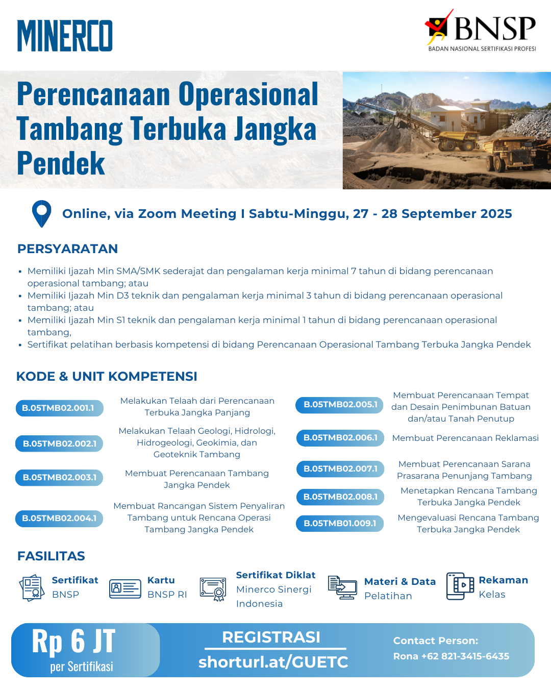 Perencanaan Operasional Tambang Terbuka Jangka Pendek