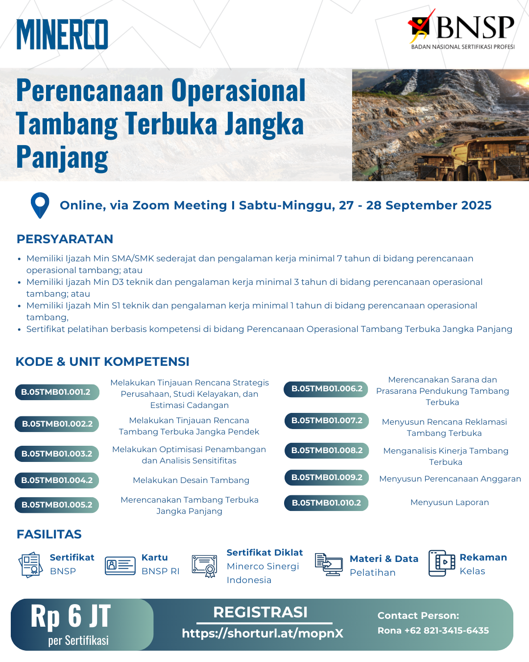 Perencanaan Operasional Tambang Terbuka Jangka Panjang